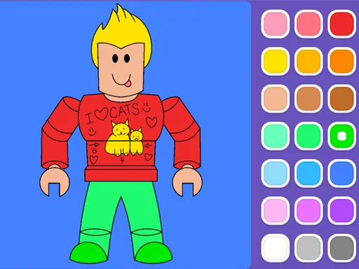 ロブロックスの塗り絵ゲーム