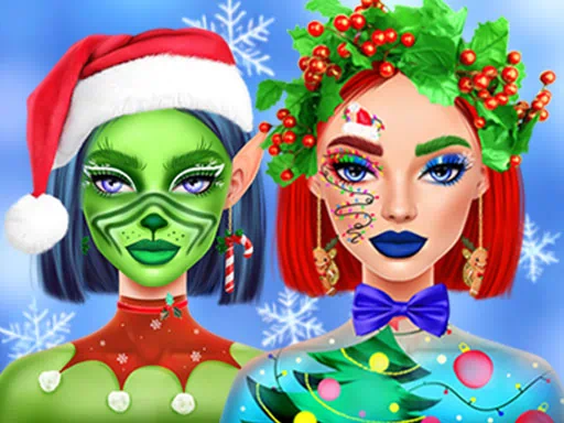エリーのクリスマスメイクアップゲーム