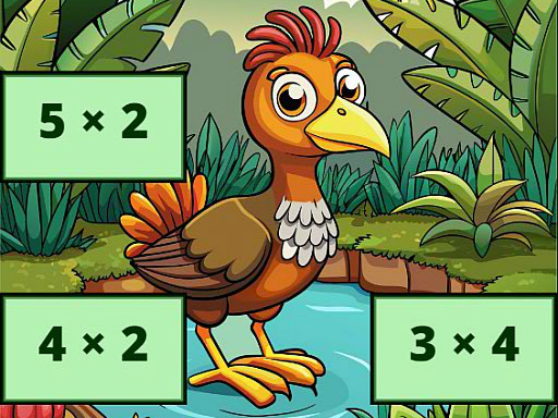 掛け算：鳥の画像発見ゲーム
