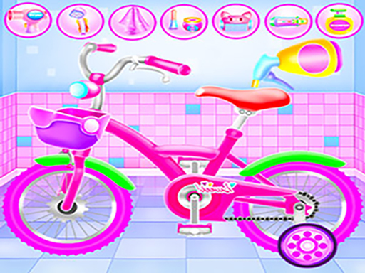 女の子向けバイク修理洗車サロンゲーム