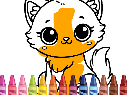 かわいい動物のぬりえ 子供向けゲーム