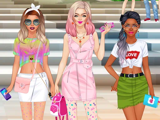 女子大生チームファッション変身ゲーム