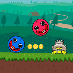 青と赤のボールゲーム
