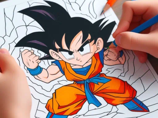 アニメ塗り絵ゲーム